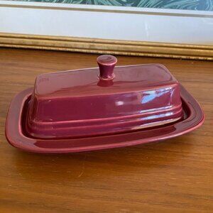 Fiestaware  Homer Laughlin Cinnabar 1/4 Lb Butter Dish